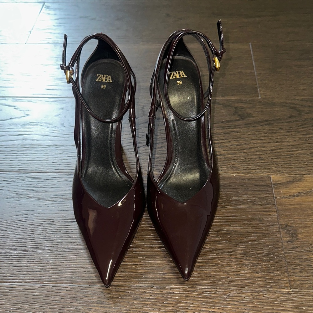Zara Women's Dark Burgundy Heels